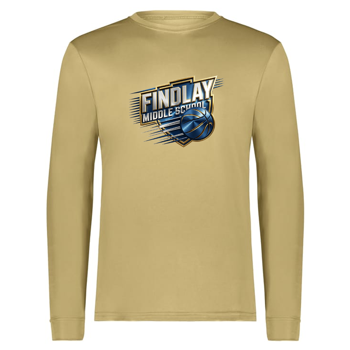 Findlay Basketball Metallic Long Sleeve Tee