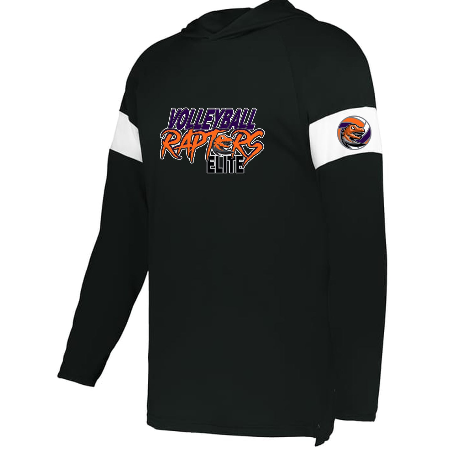 Volleyball Raptors Elite Stripe Hooded Tee