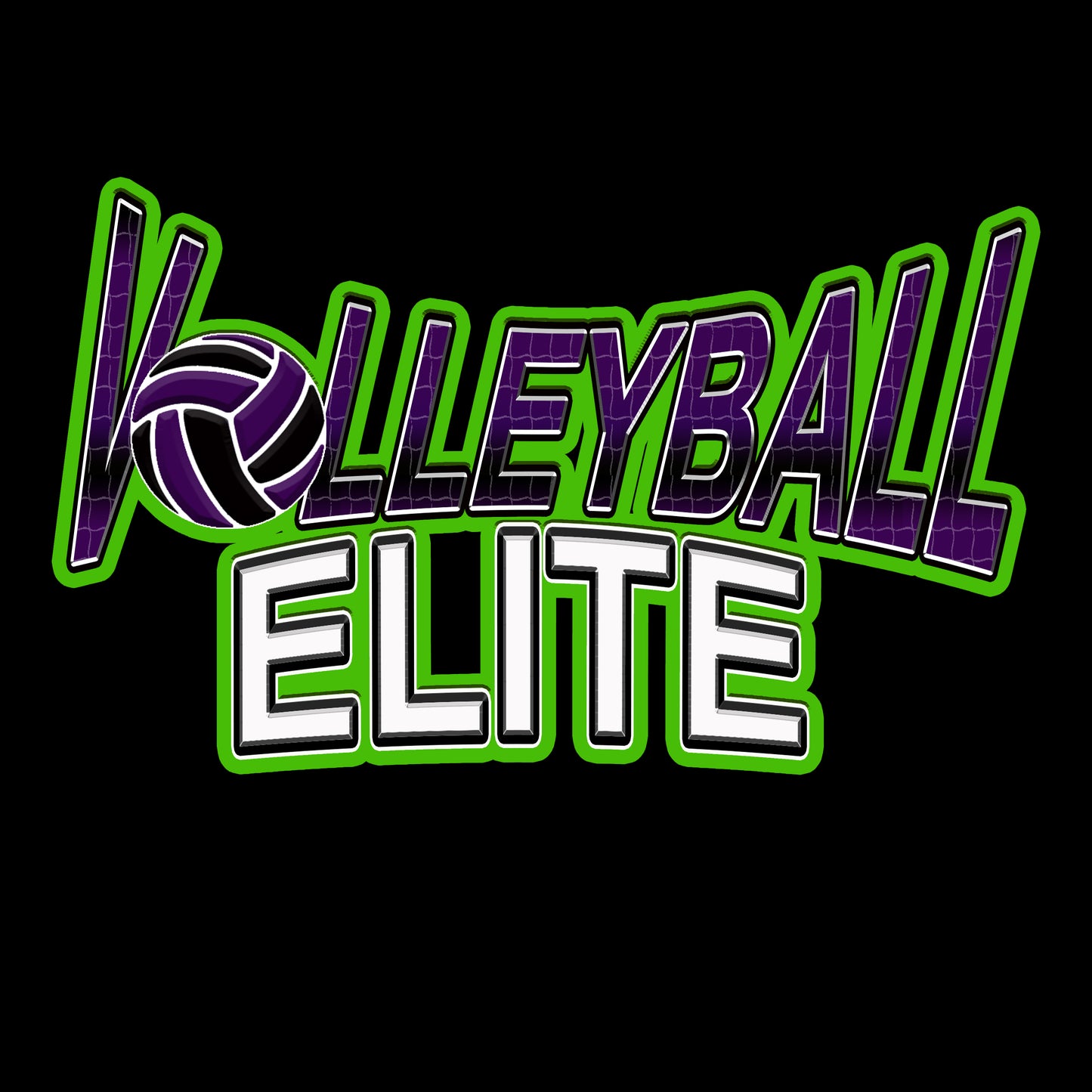 Volleyball Logo 3.0 on Black