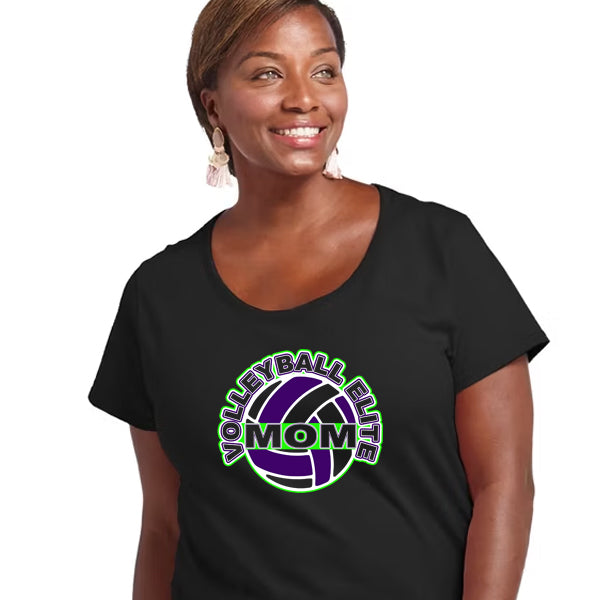 Volleyball Elite Mom on Black