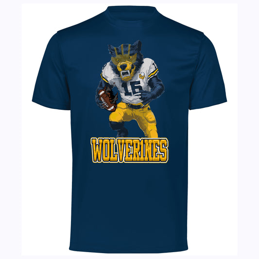Motor City Wolverines Mascot Short Sleeve Dri-Fit Tee