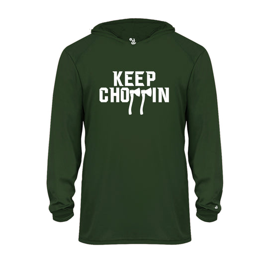 Keep Chopping long sleeve hooded tee