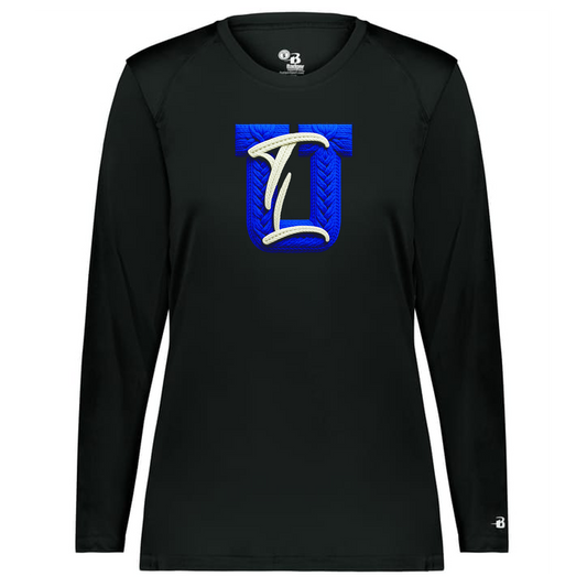 TLU Crochet Printed Long Sleeve Tee
