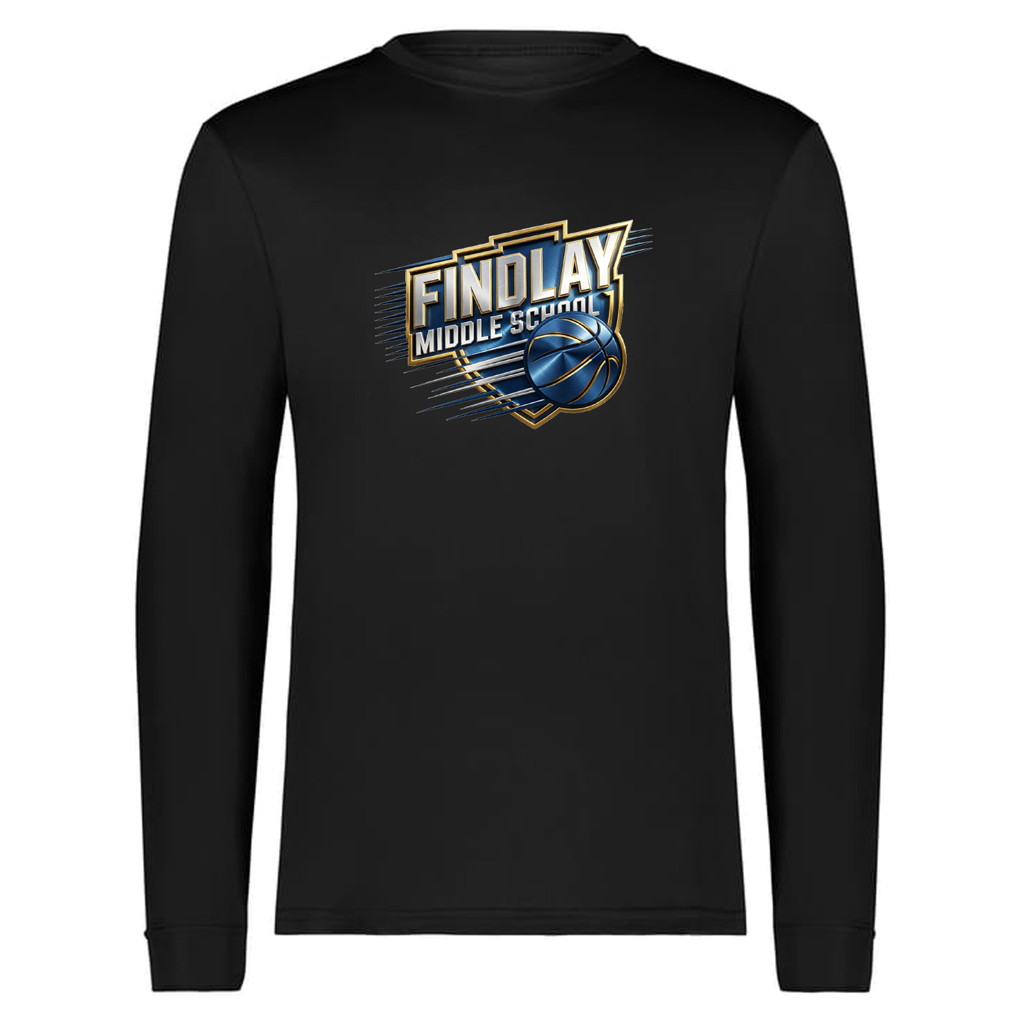 Findlay Basketball Metallic Long Sleeve Tee