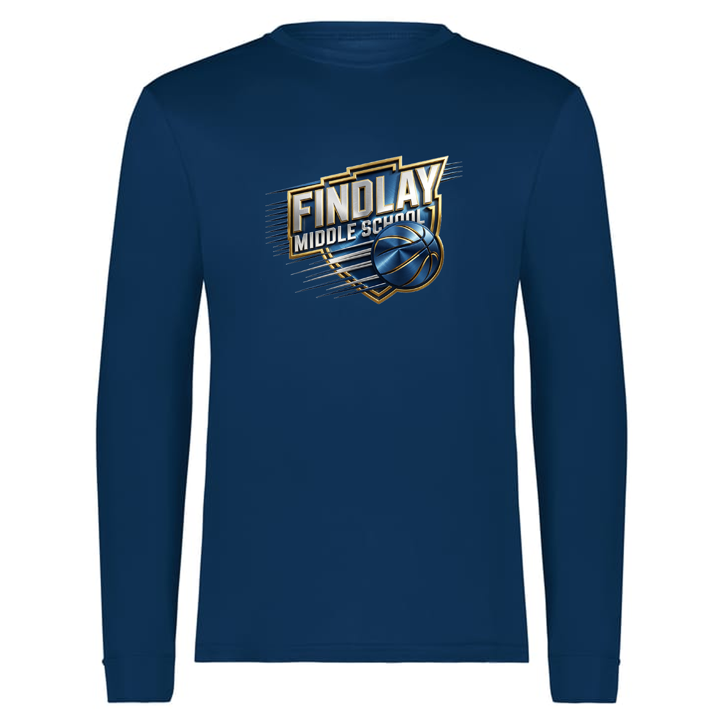 Findlay Basketball Metallic Long Sleeve Tee