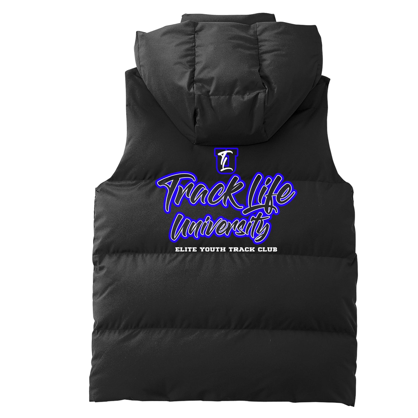 Track Life University Puffy Vest