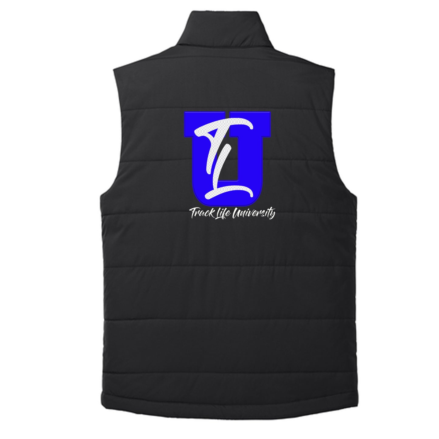 Track Life University Puffy Vest