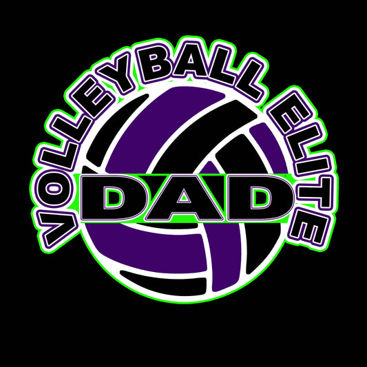 Volleyball Elite Dad on Black