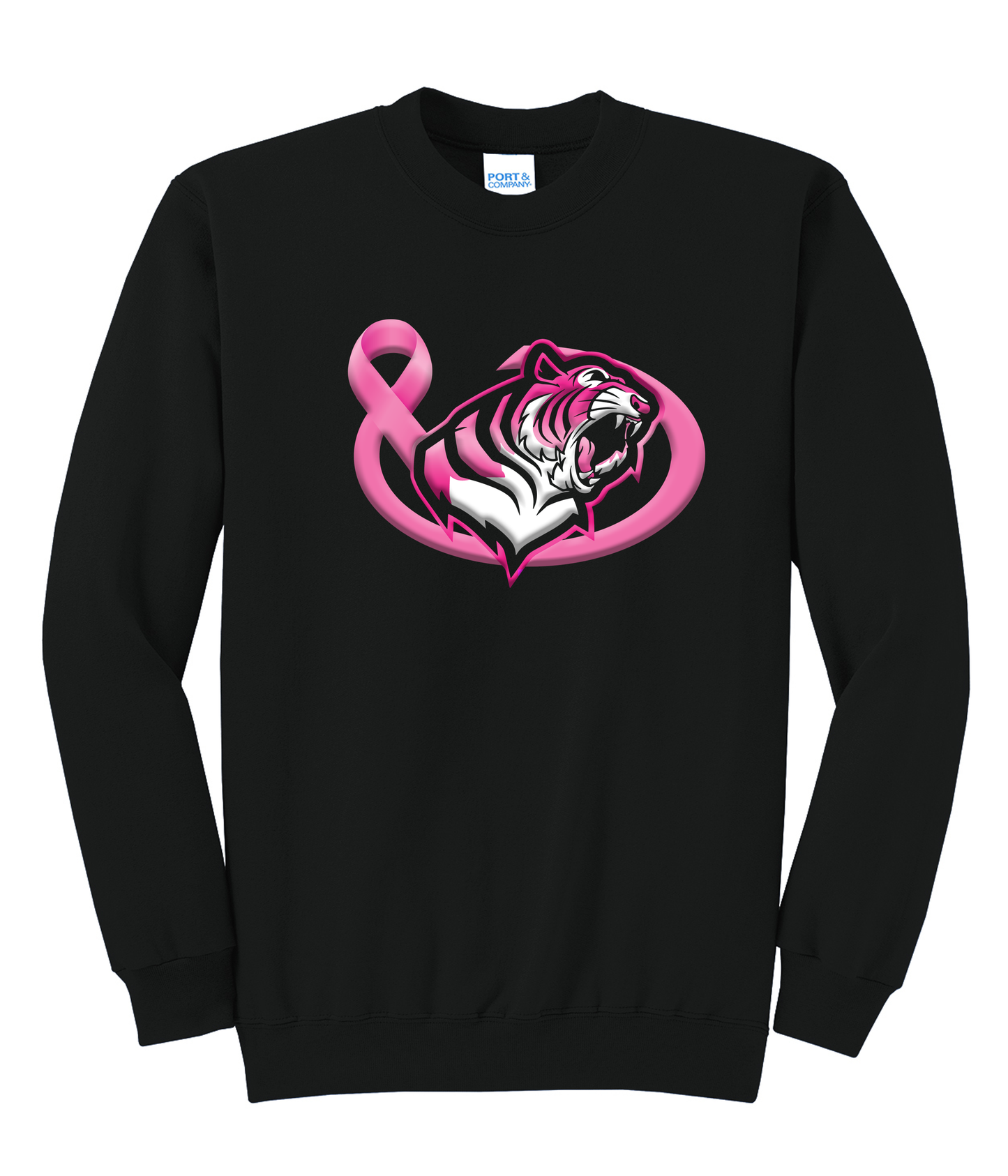 Belleville Tigers Breast Cancer Awareness Fleece Crew