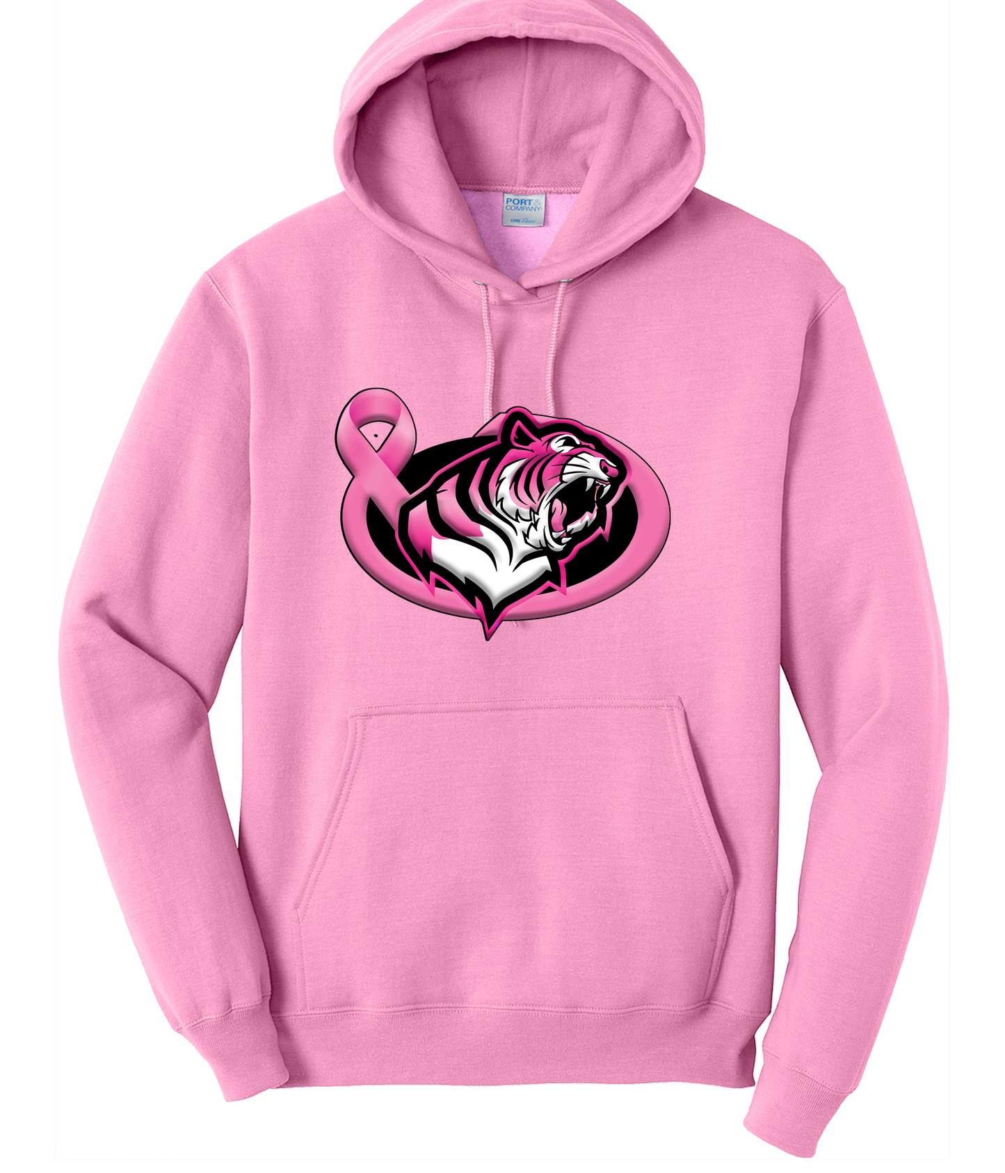 Belleville Tigers Breast Cancer Awareness Ribbon  Hoodie
