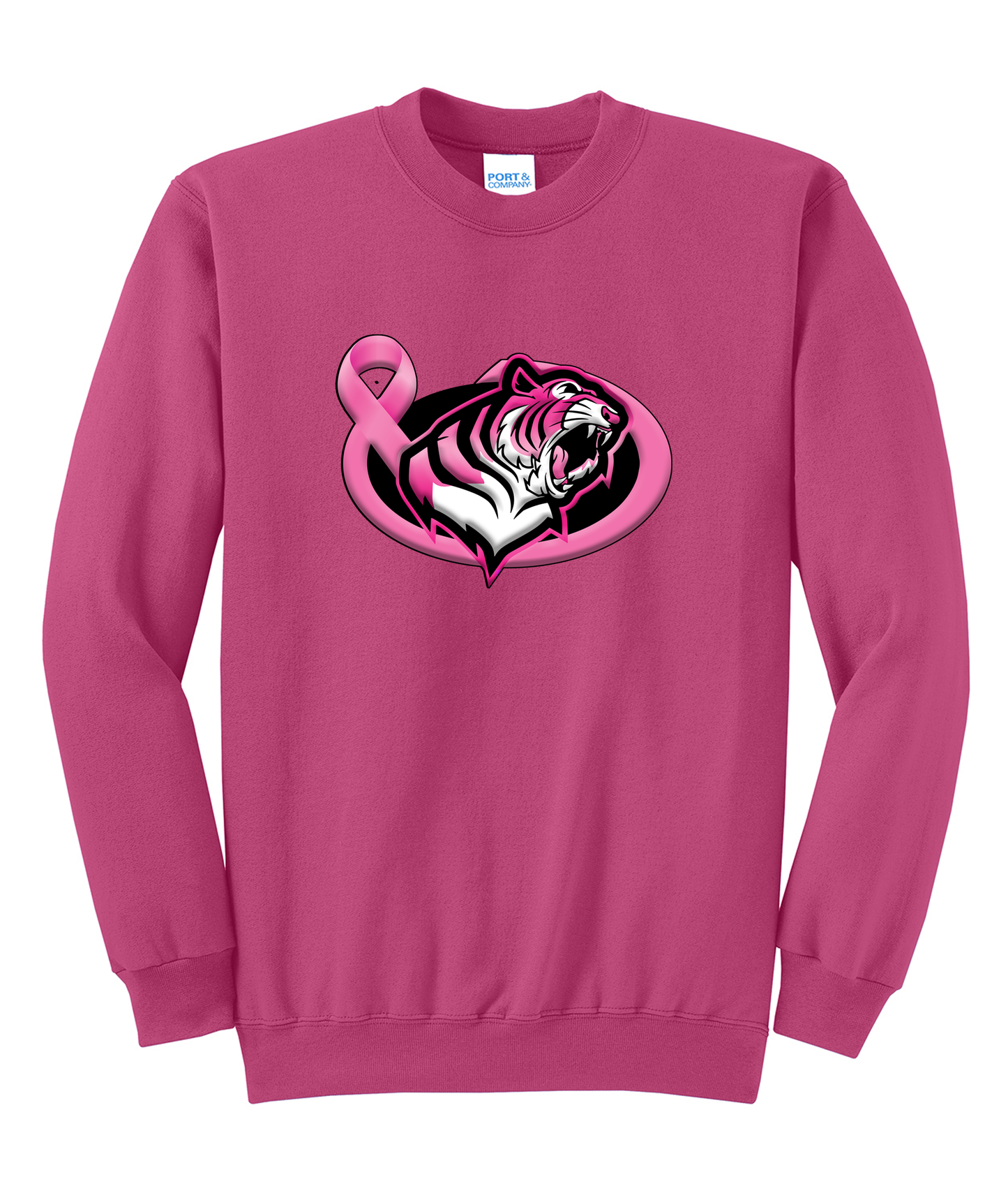 Belleville Tigers Breast Cancer Awareness Fleece Crew